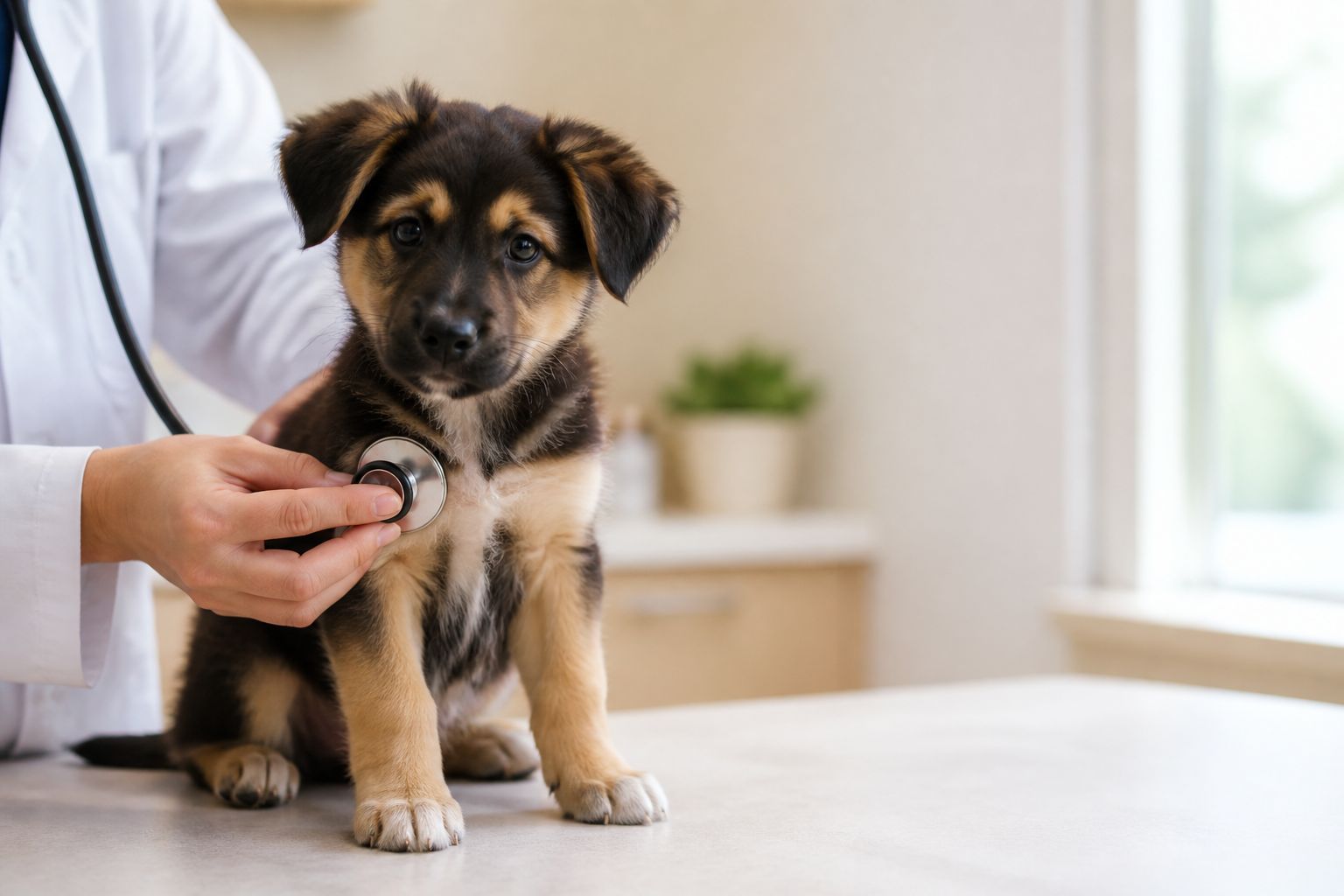 Pet parent preparing for a first veterinary visit at Happy Tails Pet Clinic, Indore